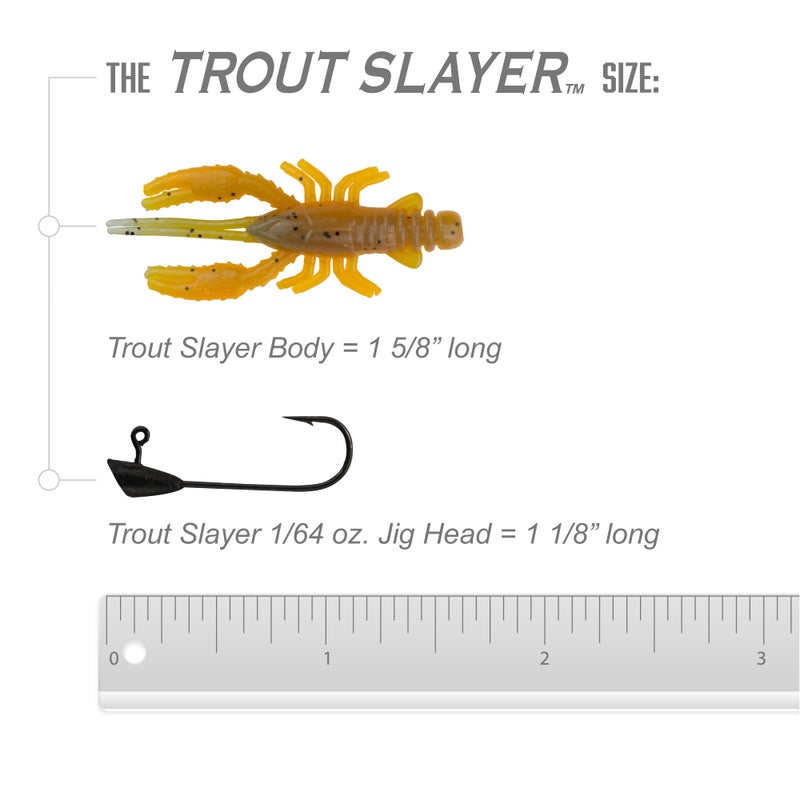 Trout Magnet Trout Slayer 28 Piece Fishing Kit, Includes 20 Crawdad Bodies and 8 Size 6 Long Shank Hooks, Great for Small Streams and Lakes, Catches All Species, White - Image 5